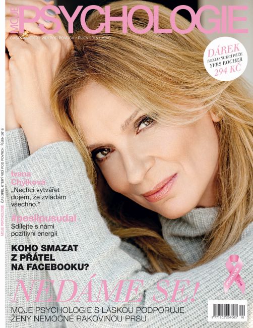obálka časopisu Psychologie Říjen 2016 : podpora pro ženy nemocné rakovinou prsu
